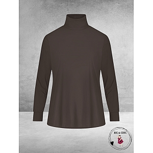 PLUS BASICS Shirt TURTLE CHOCLAT